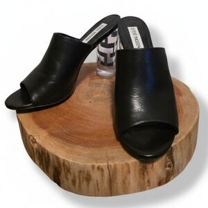 Steve Madden Black Open-Toe Mules